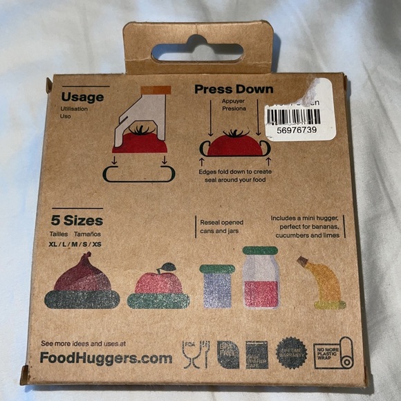 Food hungers Reusable silicone food savers 5 piece in pack. - Picture 2 of 2
